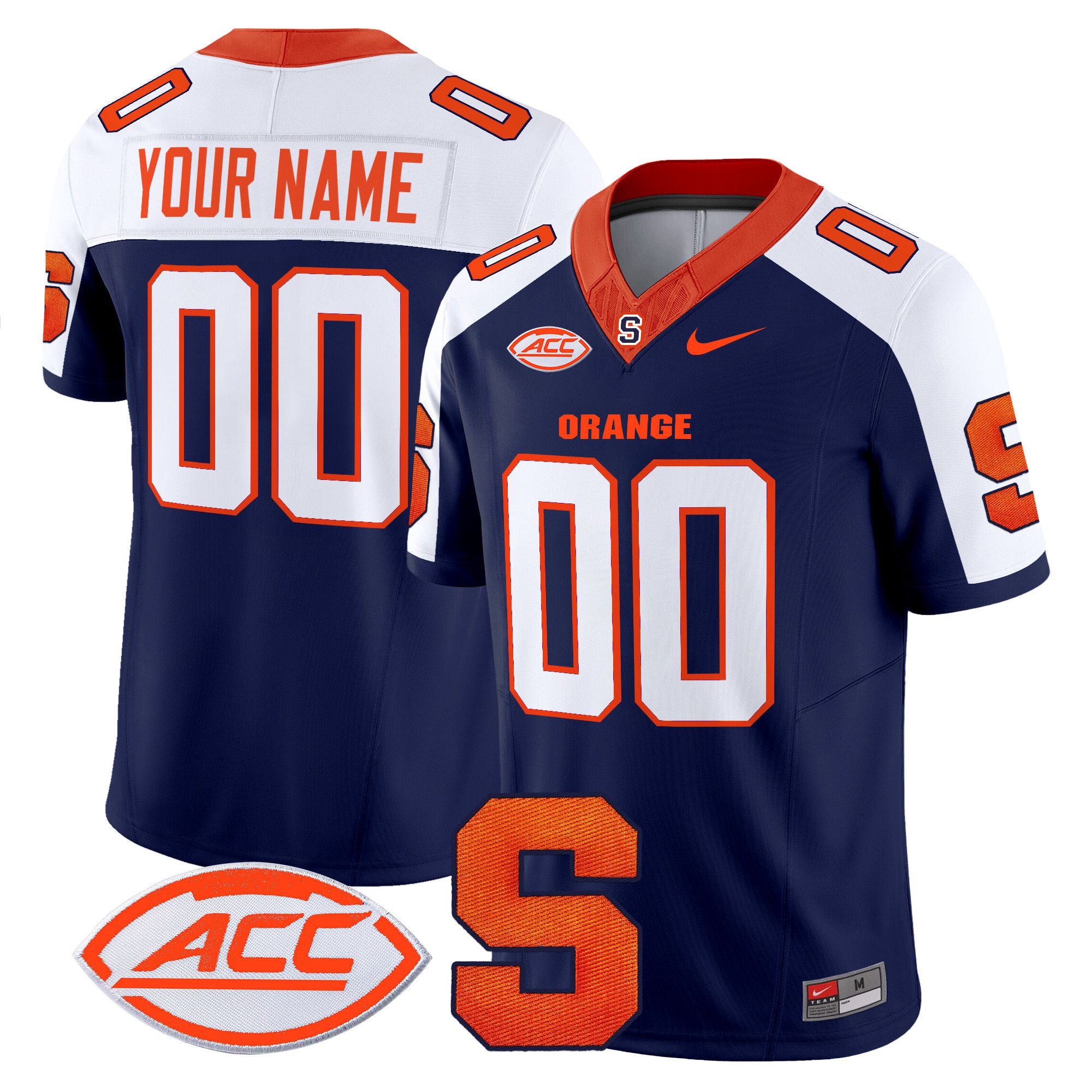 Men Syracuse Orange Blue Nike 2024 Vapor Limited Custom NCAA Jersey